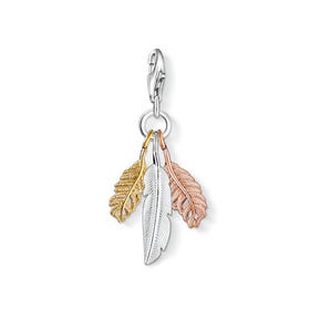 Tri-Metal Plated Feathers Charm