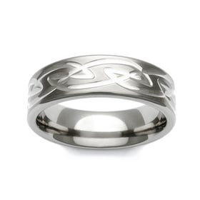 Titanium Celtic Knot Pattern 6mm Ring