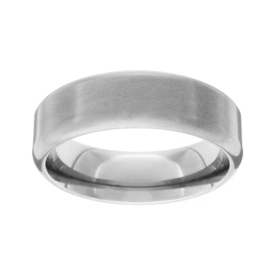 Brushed Titanium Rolled 7mm Ring