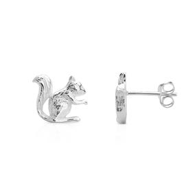 Wald Silver Squirrel Stud Earrings