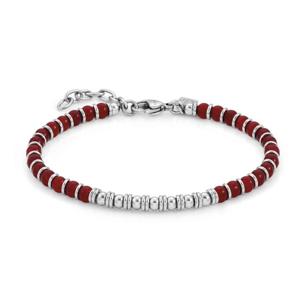 Nomination Instinct Red Agate Bead Bracelet