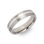 Titanium Ring with 925 Silver Inlay