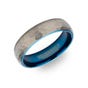 Tungsten Carbide Hammered 6mm Ring with Blue Plating