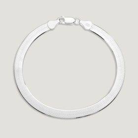 Cane Silver Herringbone Bracelet