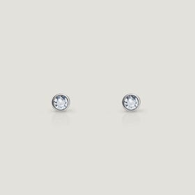 CANDY 9ct White Gold CZ Stud Earrings 2mm