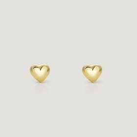 CANDY 9ct Gold Small Heart Stud Earrings