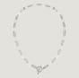Cane Silver Large Paper Clip Chain T-Bar Necklace