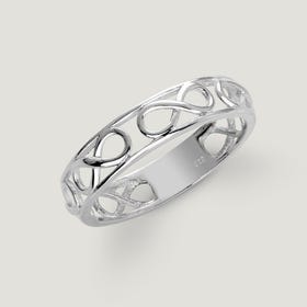 Love Silver Infinity Outline Ring