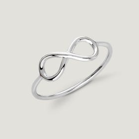 Love Silver Infinity Symbol Ring