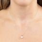 Silver Zirconia 2ct Four Claw Solitaire Necklace