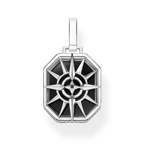 Rebel Silver Star Compass Pendant