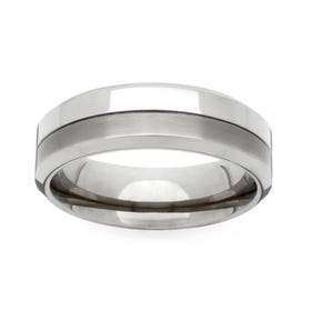 Titanium Twin Finish 4mm Ring