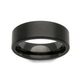 Black Zirconium Matte 7mm Ring - Sample
