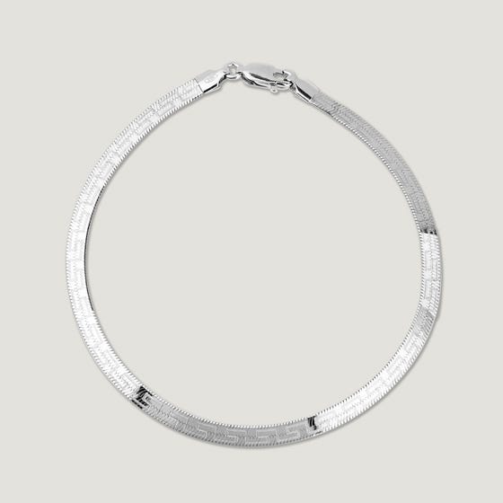 CANDY Desert Silver Greek Herringbone Bracelet