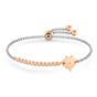Milleluci Rose Gold Plated Stainless Steel CZ Clover Bracelet