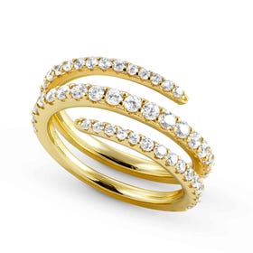 Lovelight Gold Plated CZ Spiral Ring