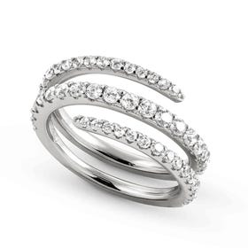 Lovelight Silver CZ Spiral Ring
