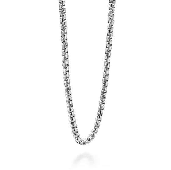 Stainless Steel Large Belcher Link Chain Necklace 60cm