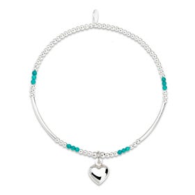 Signature Silver Turquoise & Heart IMERAKI Bracelet