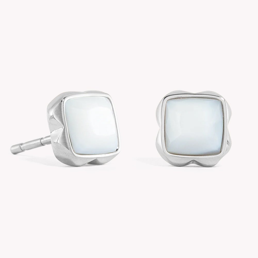 Coeur De Lion Elegance Gemstones Earrings White Quartz April Birthstone