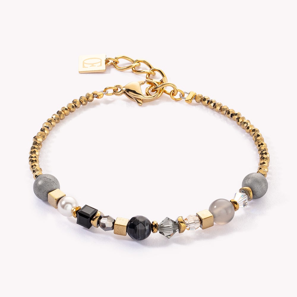 Coeur De Lion Elegance Gemstones Bracelet Gold Plated Agate