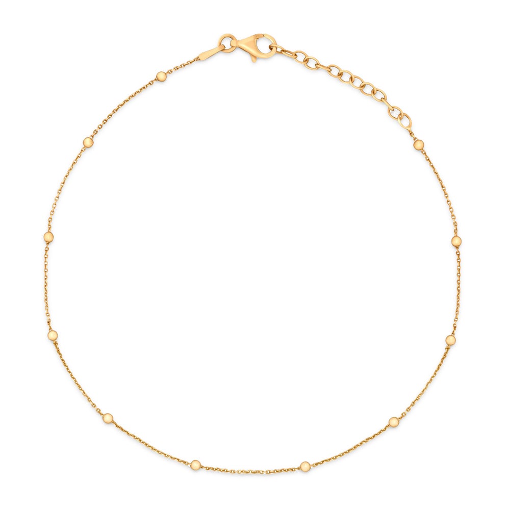 John Greed Signature Gold Plated Ball Chain Anklet