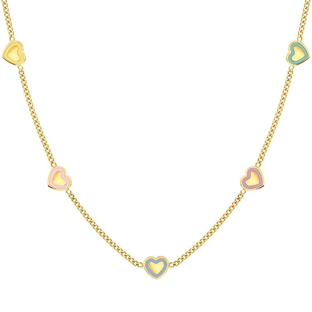 Nomination Fairy Icons Gold Plated Heart Mix Necklace
