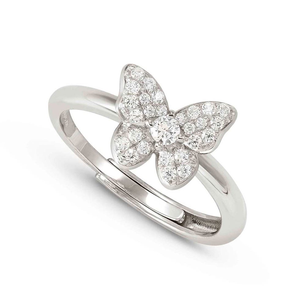 Nomination Sweet Madame Silver CZ Butterfly Ring