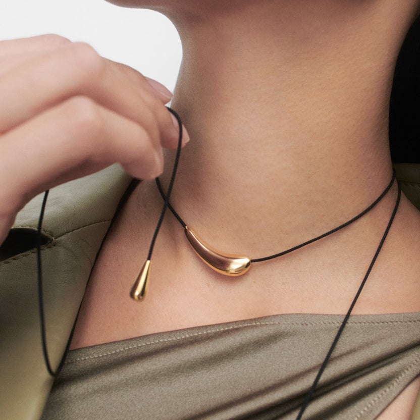 PDPAOLA Gold Plated Orbit Cord Necklace