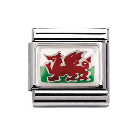 Classic Silver Wales Flag Charm