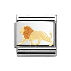 Classic Gold & Enamel Lion Charm