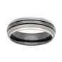 Zirconium Black Stripe 6mm Ring