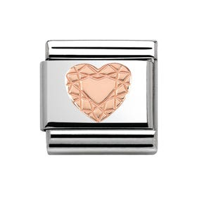 Classic Couture Rose Gold Heart Cut Charm