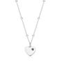 Love Silver & Sapphire Heart Necklace