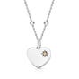 Love Silver & Opal Heart Necklace