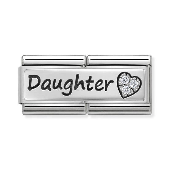 Classic Silver Daughter Double Charm