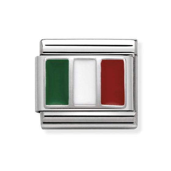 Classic Enamel Italy Flag Charm