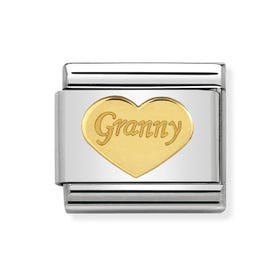Classic Gold Granny Heart Charm