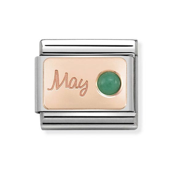 Classic Rose Gold May Birthstone Charm