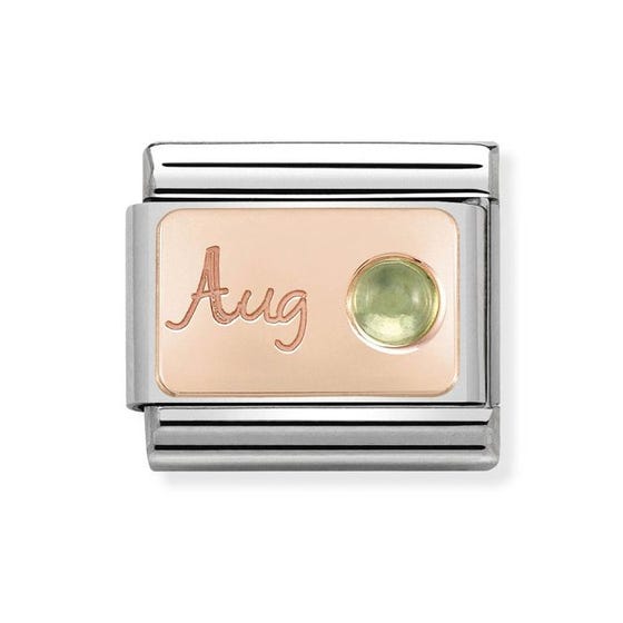 Classic Rose Gold August Birthstone Charm