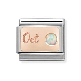 Classic Rose Gold October Birthstone Charm
