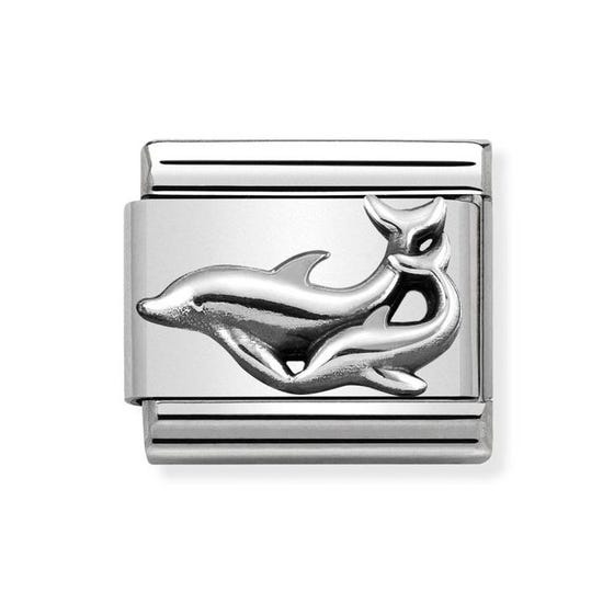 Classic Silver Dolphins Charm