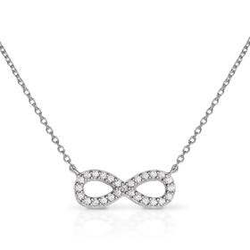 Aithre Silver Infinity Necklace