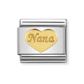 Classic Gold Nana Heart Charm