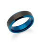 Tungsten Carbide 7mm Ring with Blue & Black Plating