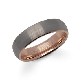 Rose Gold Plated Tungsten Carbide 6mm Ring