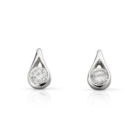 Iris Teardrop Silver Earrings