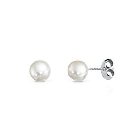 Signature Small Freshwater Pearl Silver Stud Earrings