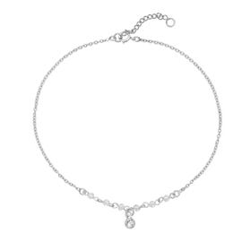 Anahita Anklet with Cubic Zirconia & Crystal