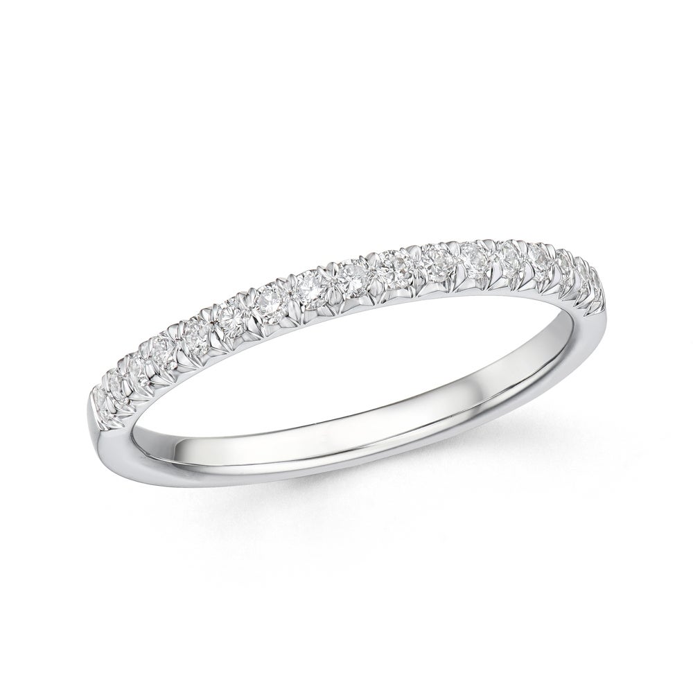 Fine Jewellery by John Greed 18ct White Gold 0.24ct Diamond Half Eternity Ring